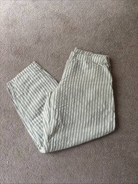 Striped linen pants